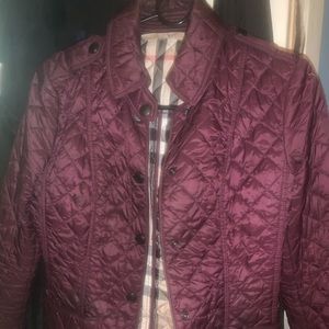 Woman’s Burberry Quilted Jacket Xs purple